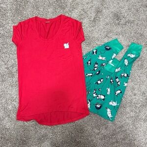 Cat Christmas Pajama Set in size XS